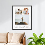 Create Your Own Quote 3 Photo Poster<br><div class="desc">Create your own custom quote poster wall art. Features minimalist typewriter typography and personalised photo collage.</div>