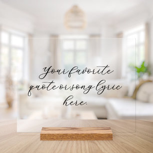 Create Your Own Quote Acrylic Sign