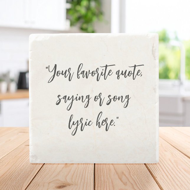 Create Your Own Quote Calligraphy Stone Coaster (Creator Uploaded)