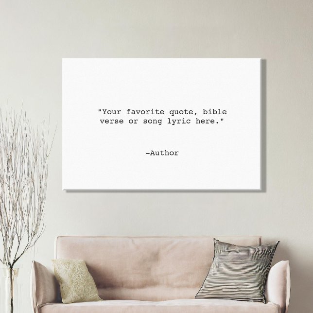 Create Your Own Quote Canvas Print (Creator Uploaded)