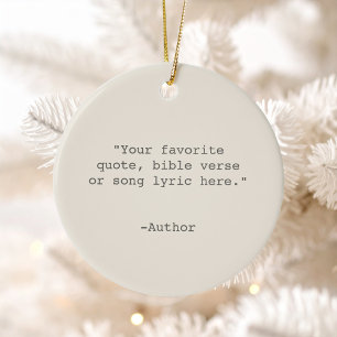 Create Your Own Quote Ceramic Tree Decoration