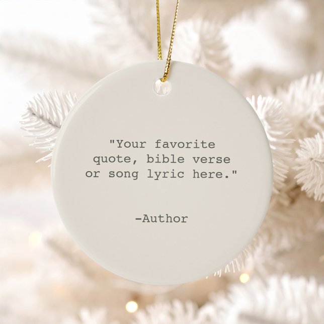 Create Your Own Quote Ceramic Tree Decoration (Creator Uploaded)