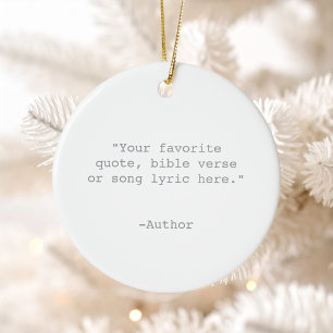 Create Your Own Quote Ceramic Tree Decoration