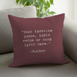 Create Your Own Quote Cushion<br><div class="desc">Create your own custom quote throw pillow. Features minimalist typewriter typography.</div>