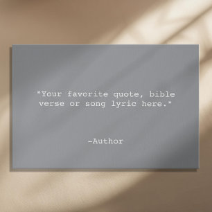 Create Your Own Quote Faux Canvas Print