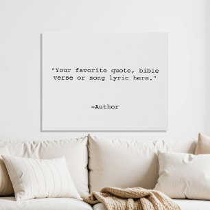 Create Your Own Quote Faux Canvas Print