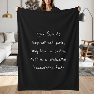 Create Your Own Quote Fleece Blanket