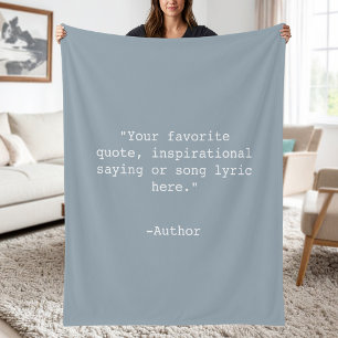 Create Your Own Quote Fleece Blanket