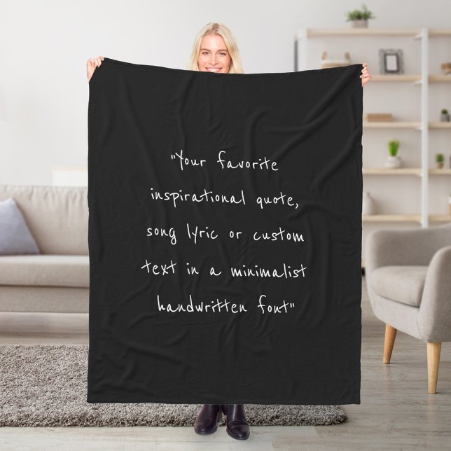 Create Your Own Quote Fleece Blanket (Creator Uploaded)