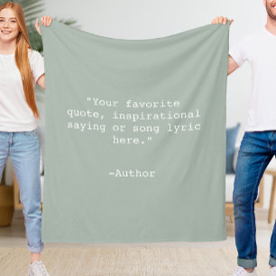 Create Your Own Quote Fleece Blanket