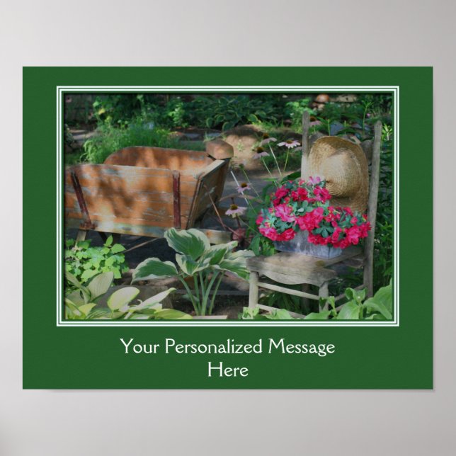Create Your Own Quote Flower Garden Personalised Poster (Front)