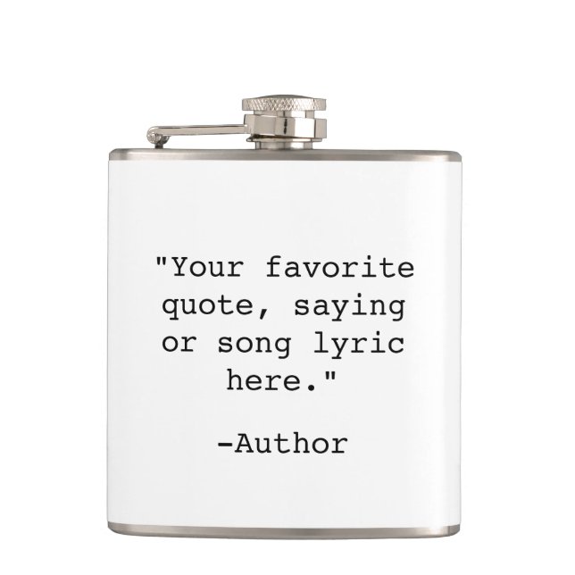 Create Your Own Quote Hip Flask (Front)