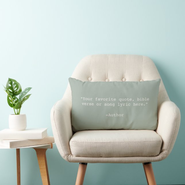 Create Your Own Quote Lumbar Cushion (Chair)