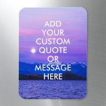 Create Your Own Quote Magnet<br><div class="desc">Create your own custom quote magnet. Personalise this magnet with modern minimalist typography and sunset landscape.</div>