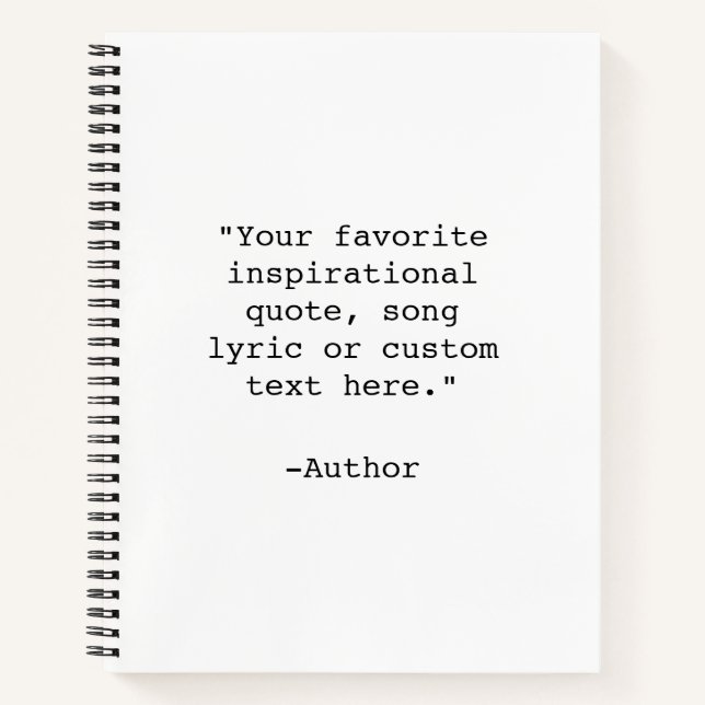 Create Your Own Quote Notebook (Front)