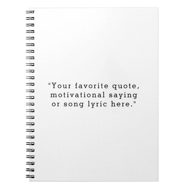 Create Your Own Quote Notebook (Front)