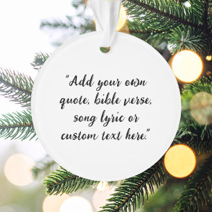 Create Your Own Quote Ornament