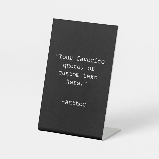 Create Your Own Quote Personalised Bookend Sign (Front)