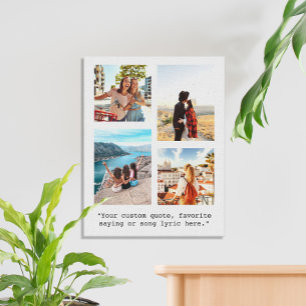 Create Your Own Quote Photo Collage Canvas Print