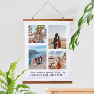 Create Your Own Quote Photo Collage Hanging Tapestry