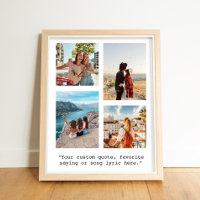 Create Your Own Quote Photo Collage Poster