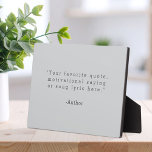 Create Your Own Quote Plaque<br><div class="desc">Create your own custom quote plaque home decor. Add your favourite saying, bible verse song lyric or personalised text in minimalist typewriter style typography.</div>
