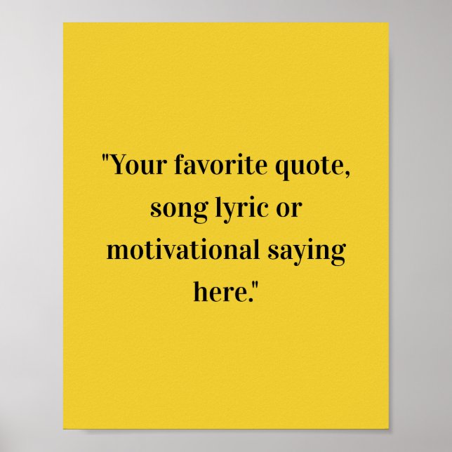 Create Your Own Quote Poster (Front)