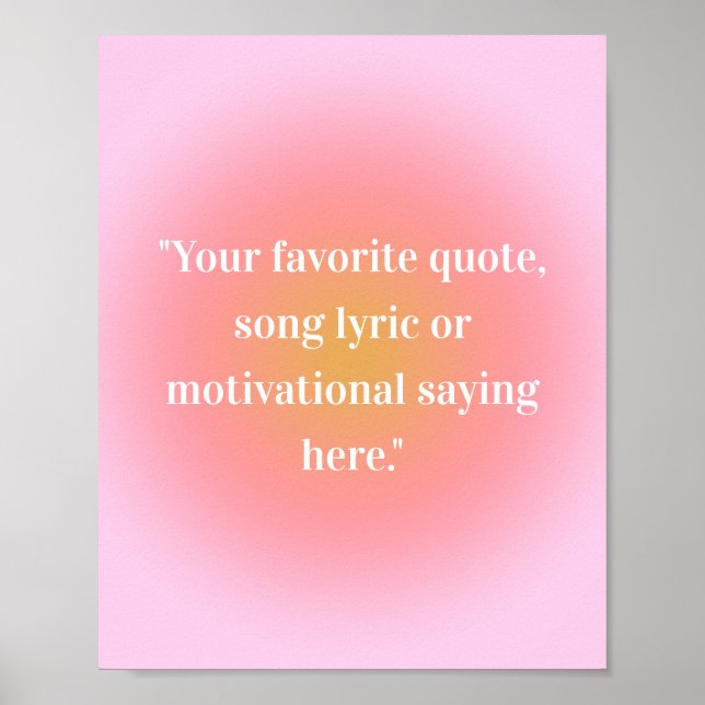 Create Your Own Quote Poster (Front)