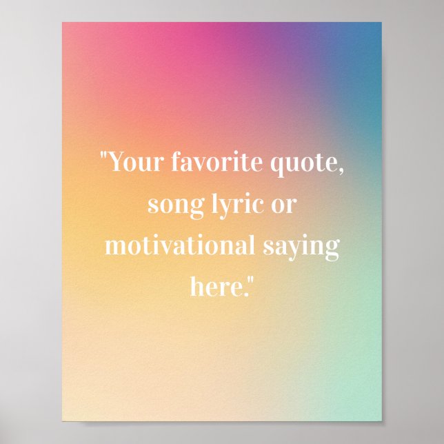 Create Your Own Quote Poster (Front)