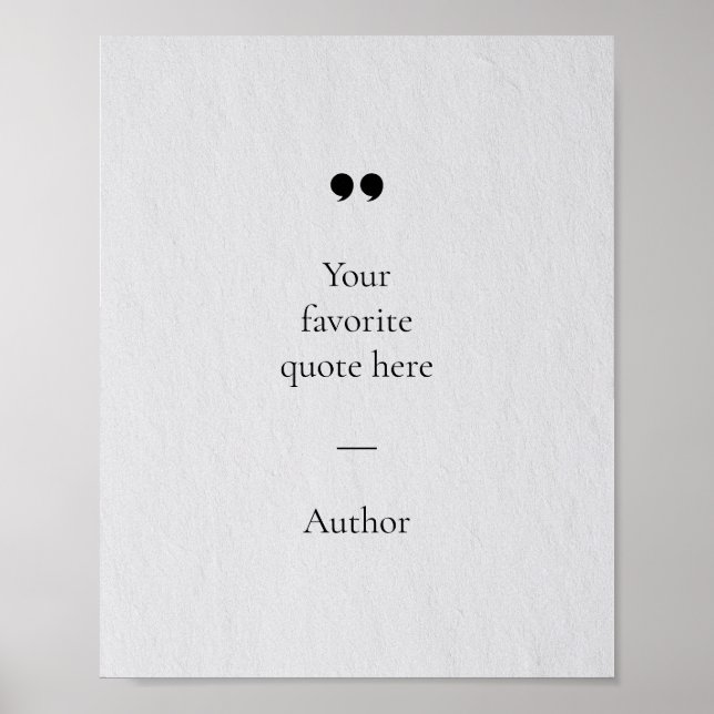 Create Your Own Quote Poster (Front)