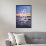 Create your own quote poster<br><div class="desc">Create your own custom quote poster wall art. Personalise this poster print with modern minimalist typography and ocean waves sunrise landscape.</div>
