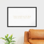 Create Your Own Quote Poster<br><div class="desc">Create your own custom quote poster wall art. Features minimalist typography in gold colour on white background.</div>