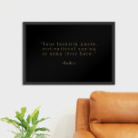 Create Your Own Quote Poster<br><div class="desc">Create your own custom quote poster wall art. Features minimalist typewriter typography in gold colour on black background.</div>