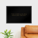 Create Your Own Quote Poster<br><div class="desc">Create your own custom quote poster wall art. Features minimalist typography in gold colour on black background.</div>