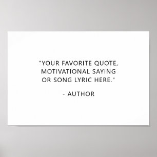 Create Your Own Quote Poster