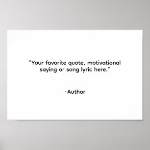 Create Your Own Quote Poster