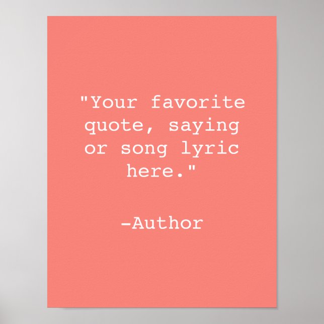 Create Your Own Quote Poster (Front)