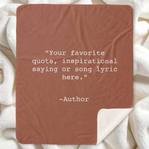 Create Your Own Quote Sherpa Blanket