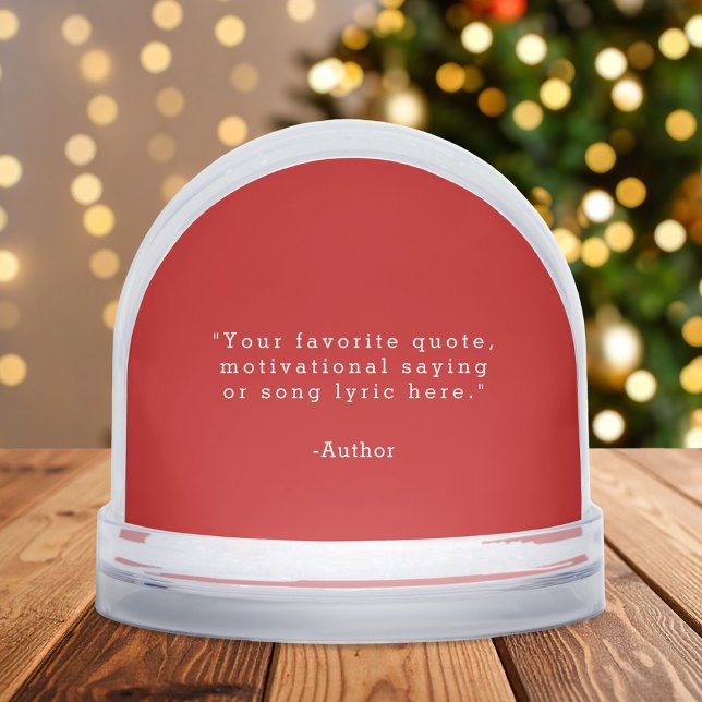 Create Your Own Quote Snowglobe (Creator Uploaded)