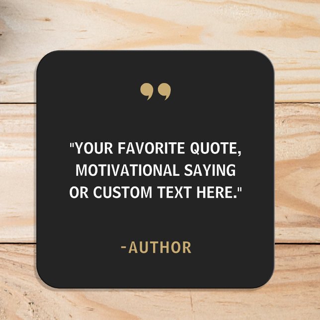 Create Your Own Quote Square Paper Coaster (Creator Uploaded)