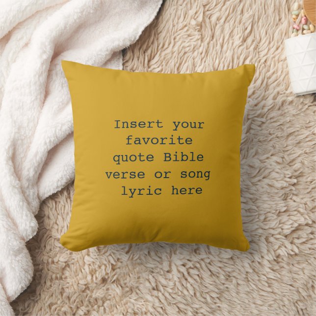 Create Your Own Quote Throw Pillow (Blanket)