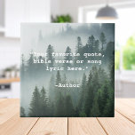 Create Your Own Quote Tile<br><div class="desc">Create your own custom quote  ceramic tile home decor. Features minimalist typewriter typography and forest nature background.</div>