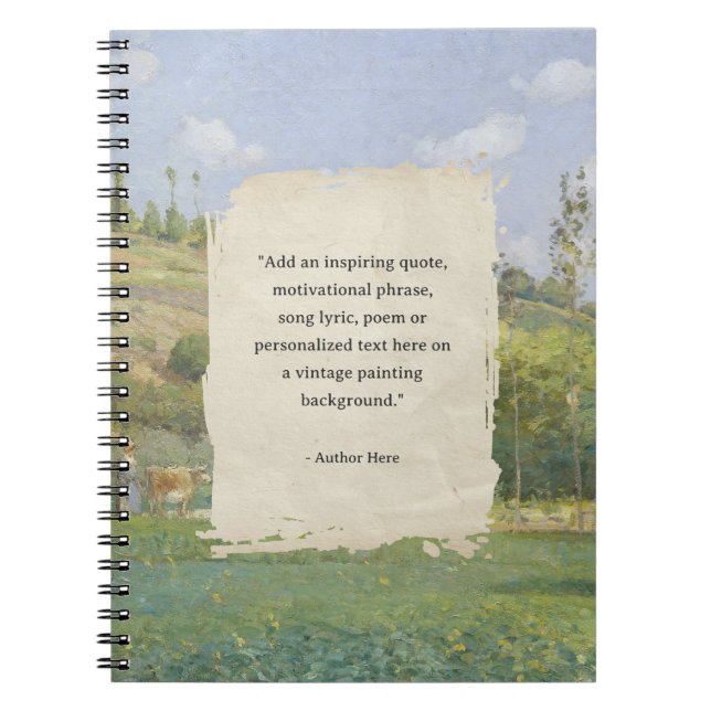 Create Your Own Quote Vintage Painting Notebook (Front)