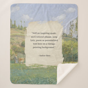 Create Your Own Quote Vintage Painting Sherpa Blanket