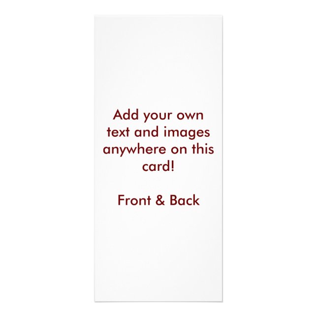 Create Your Own Rack Card (Front)