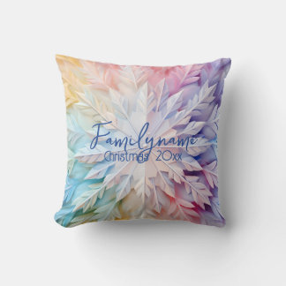 Create Your Own Rainbow Christmas Paper Snowflake Cushion