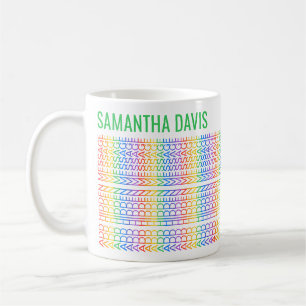 Create Your Own Rainbow Hidden Message & Name G Coffee Mug