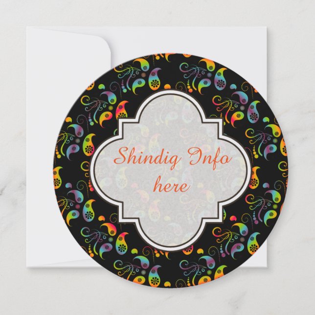 Create Your Own Rainbow Paisley (Front)