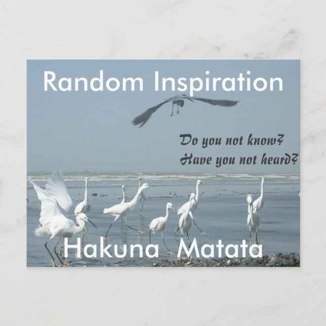 Create Your Own Random Inspiration Customise Postcard (Front)