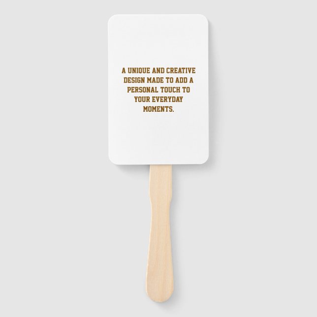 Create Your Own Rectangle Hand Fans (Front)